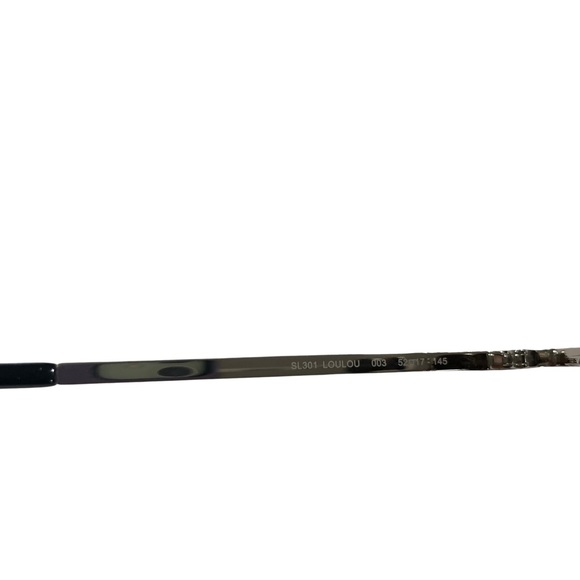 New Saint Laurent LOULOU Mirror Heart Shaped Sunglasses Silver w/ silver lenses - Picture 12 of 13